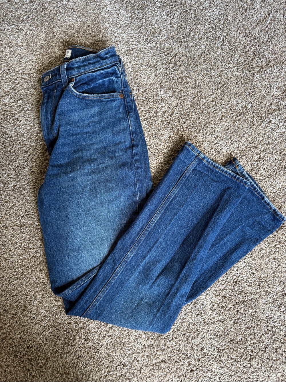 Abercrombie & Fitch Women's Dark Blue Flare Jeans